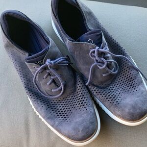 Cole Haan Navy Perforated Sneakers